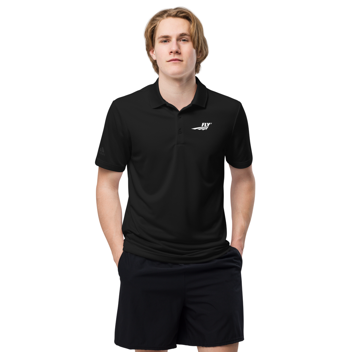 FLY³ Premium Polo Shirt collaboration with adidas | Flycube™