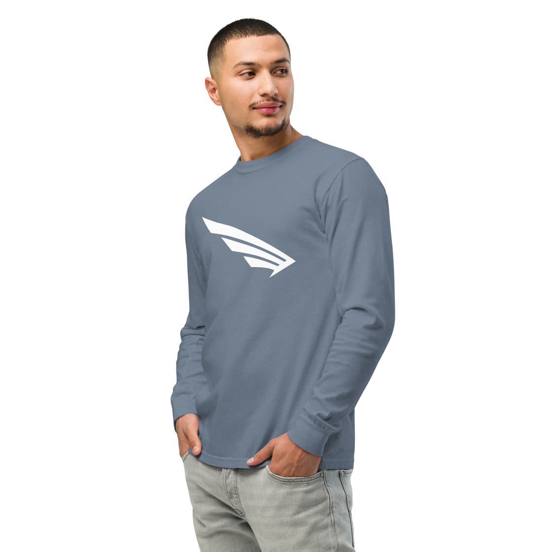 FLY³ Garment-dyed heavyweight long-sleeve shirt | Flycube™