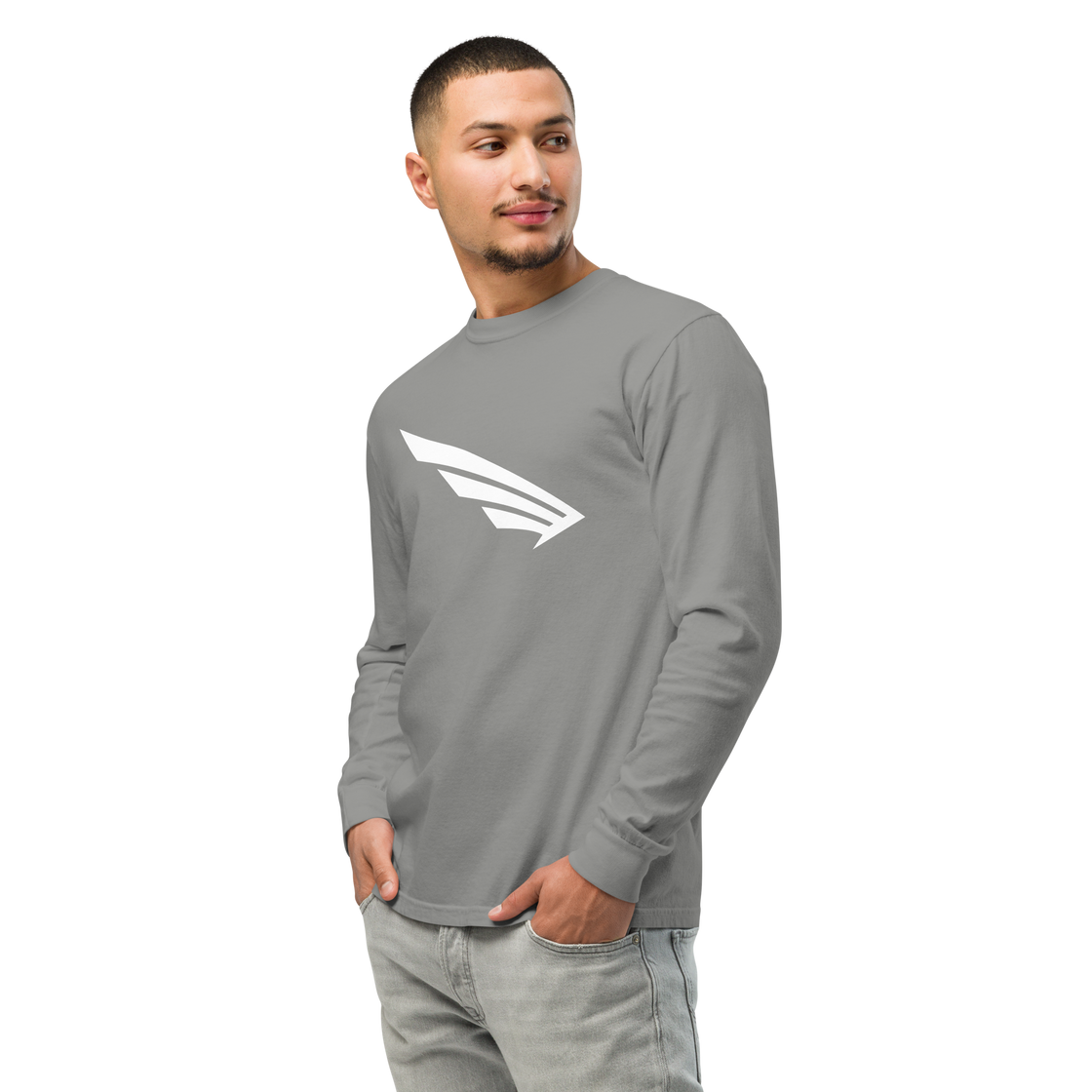 FLY³ Garment-dyed heavyweight long-sleeve shirt | Flycube™