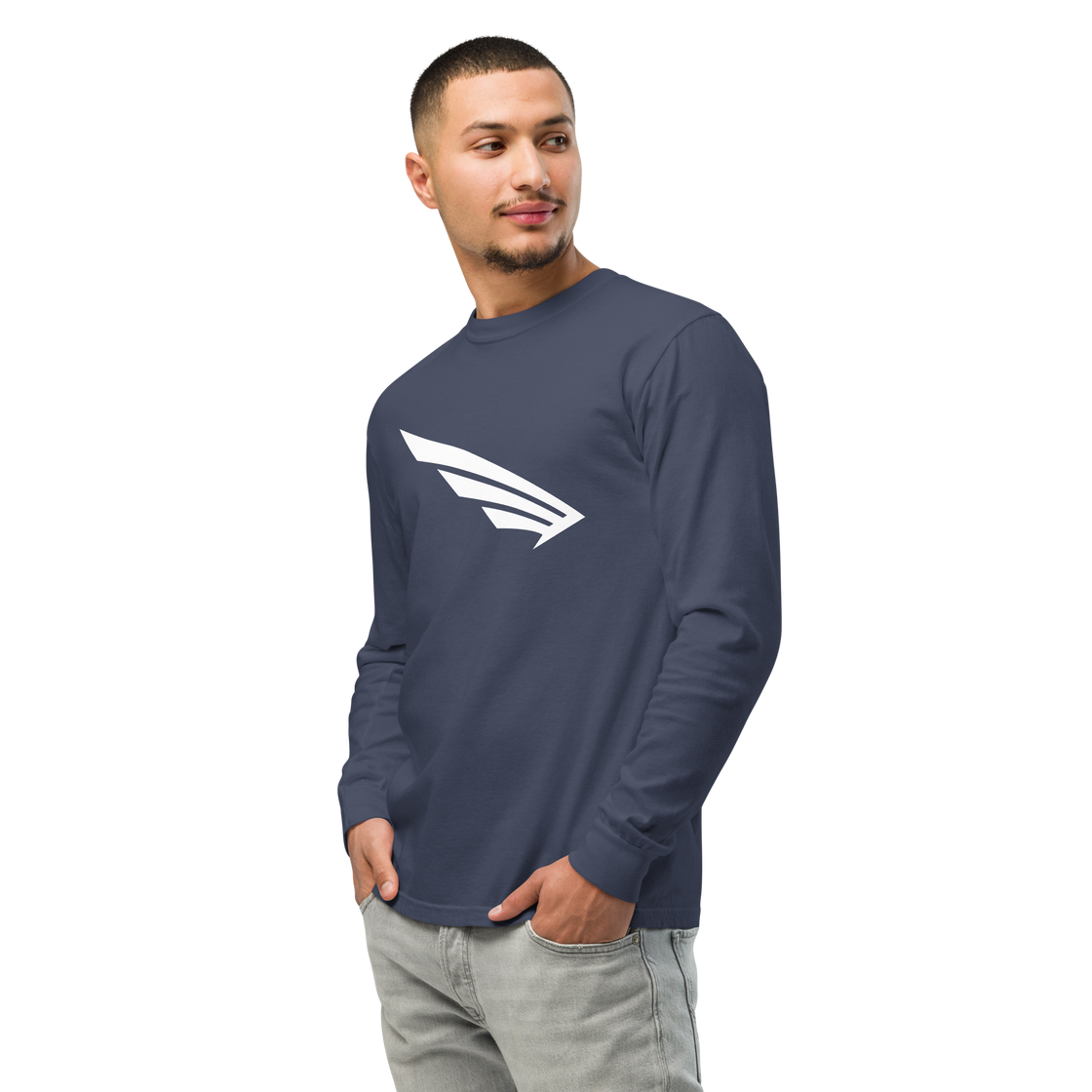 FLY³ Garment-dyed heavyweight long-sleeve shirt | Flycube™