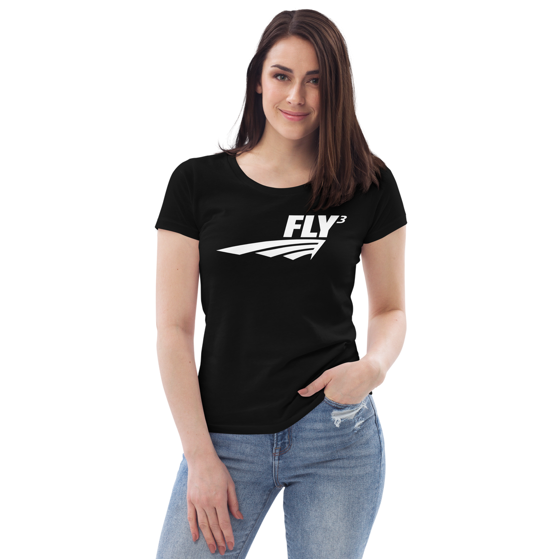 FLY³ Women's fitted eco tee | Flycube™