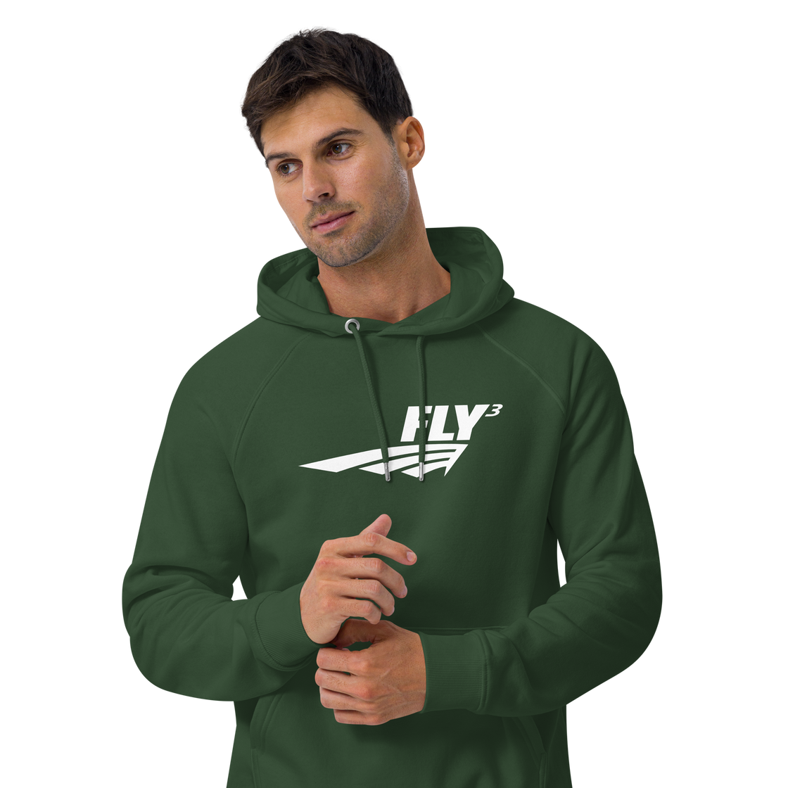 FLY³ Unisex eco raglan hoodie | Flycube